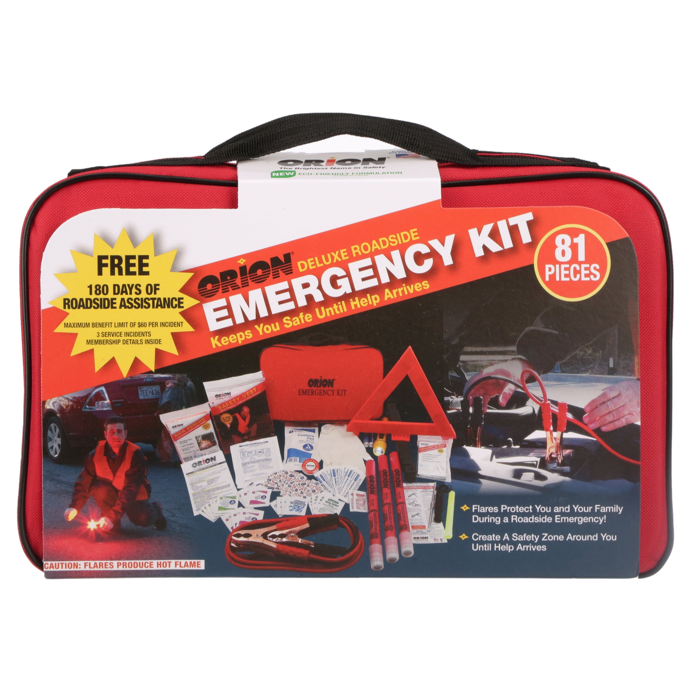46 Piece Set Includes First Aid Products From Jumper Cables to Emergency Blankets Signaling Orion Roadside Car Emergency Safety Kit Emergency Lighting Survival Products & Personal Accessories 