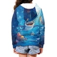 thumbnail image 6 of chaqlin Cartoon Shark Hoodies for Boys Girls 11-13 Causal Zipper Hoodie Sweatshirts Winter Long Sleeve Hooded Coat Kids School Jacket with Pockets, 6 of 7