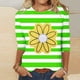 thumbnail image 2 of Camisetas Casuales de las Mujeres de Moda Impresa 3/4 Mangas Blusa Cuello Redondo para el Hogar Y Diario, 2 of 4