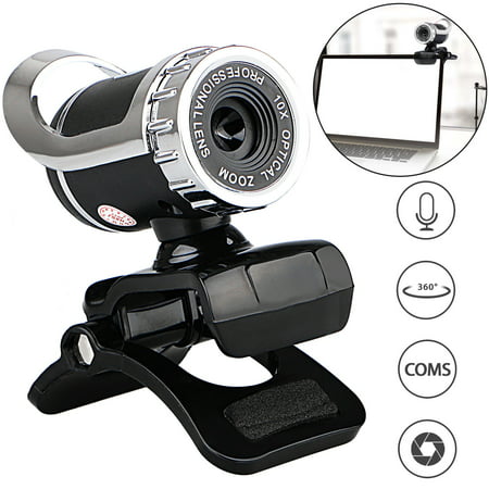 EEEKit USB 2.0 Webcam Clip-on,12.0 Megapixels Digital Video HD Web Camera with Built-in Sound Absorption Microphone for Desktop PC Laptop