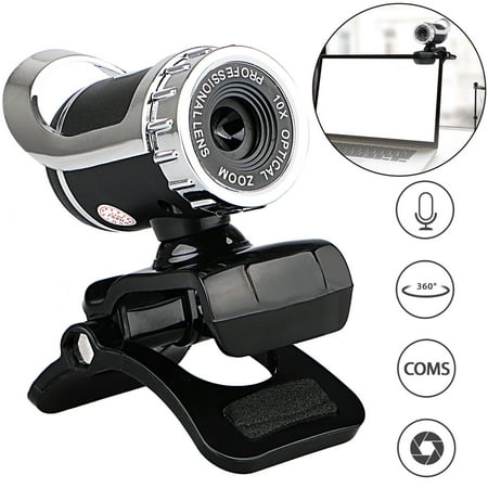 Pc Camera With Microphone EEEKit USB 2.0 Webcam Clip-on,12.0 Megapixels Digital Video HD Web Camera with Built-in Sound Absorption Microphone for Desktop PC Laptop Skype ()