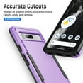 thumbnail image 4 of for Google Pixel 8 Case, Phone Case Heavy Duty 2 in 1 Full Body Rugged Shockproof Hybrid Hard PC Soft TPU Bumper Drop Protective Girls Women Boy Men Covers for Google Pixel 8, Purple+Black, 4 of 6