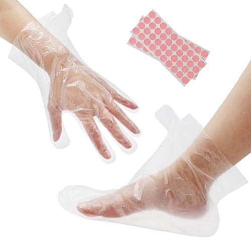 Segbeauty 200pcs Paraffin Wax Bath Liners, Plastic Socks for Moisturizing, Paraffin Baths Gloves for Hand, Foot Covers Pedicure Bags for Feet Thermal Therabath Hot Wax Therapy SPA Paraffin Wax Machine