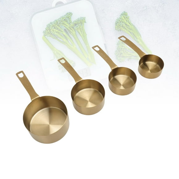 Stainless Steel Measuring Cups Set, Stackable Stainless Steel Measuring Cups Easy To Wash Versatile 60ml 80ml 125ml 250ml for Baking for Kitchen