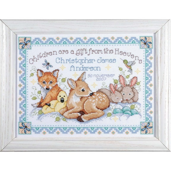 Design Worksâ„¢ Gift From Heaven Birth Record Counted Cross-Stitch Kit