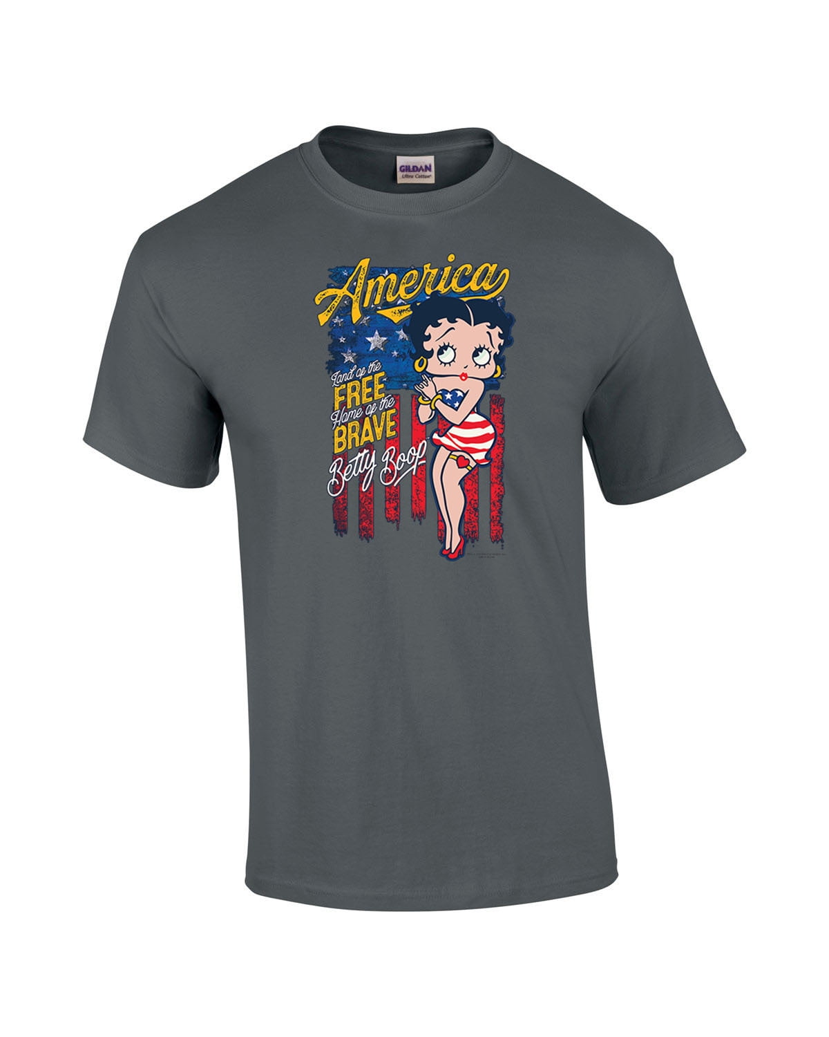 Betty Boop America Land of the Free Home of the Brave Distressed