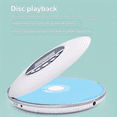 thumbnail image 3 of Portable CD Player MP3 Music with Stereo Earbuds and Bluetooth Output LCD Display White, 3 of 3