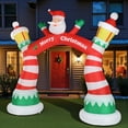 thumbnail image 2 of Tcbosik 8.9ft Christmas Inflatable Decoration, Outdoor Arch with Santa Decor, Blow Up Xmas Decor w/Air Blower, Ground Stake and Built-in LED Lights, Archway for Holiday Party Garden Patio, Multi-Color, 2 of 11