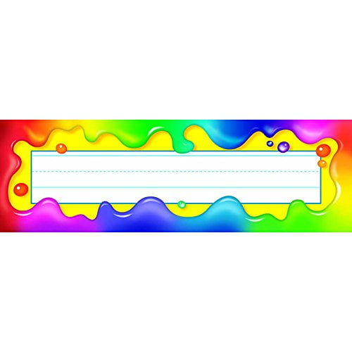 rainbow gel desk toppers name plates 9 12 x 2 78 36pkg t 69030
