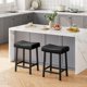 thumbnail image 2 of Yeshouse Taburetes de bar de 61 cm (24") con asiento tipo silla de montar, tapizados en cuero sintético y con una robusta estructura metálica, ideales para islas de cocina, mostradores o barras, 2 of 8