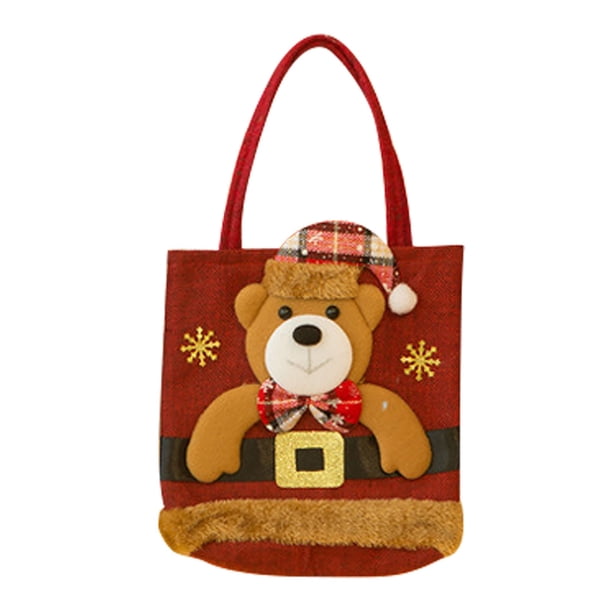 Bolsas Para Muñecas Navideñas Bolsas Navideñas Pequeñas Bolsas De Regalo De Punto Para Muñecas Bolsa De Almacenamiento Para Muñecas De Papá Noel, Muñecos De Nieve Y Renos Bolsa Decorativa Navideña B