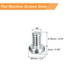 thumbnail image 2 of #4 40x3/16" Pan Head Phillips Machine Screws, 25 Pack Zinc Plated Carbon Steel Cross Head Screws, 2 of 5