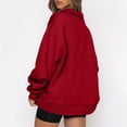 thumbnail image 5 of Womens Half Zip Oversized Hoodie Sweatshirt Long Sleeve 1/4 Zipper Pullover,Oversized Sweatshirts for Women Quarter Zip Pullover Tops, 5 of 8