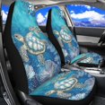 thumbnail image 2 of XYZCANDO Sea Turtle Car Front Seat Covers Set of 2 Hawaiian Automobile Front Seat Covers Removable Automotive Accessories Suitable for Most Cars,SUV,Sedan, 2 of 7