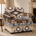 thumbnail image 2 of Psesaysky Geometric Tribal Pattern 2 Piece Couch Cover for Living Room Home Soft Washable Sofa Cover Spandex Chair Slipcovers, 2 of 8