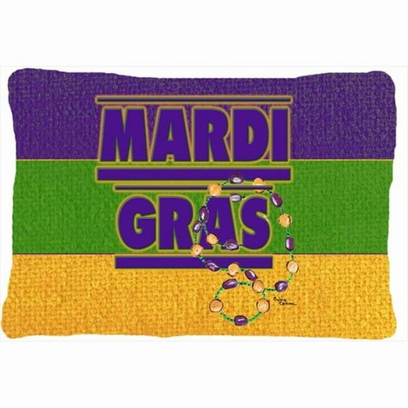 Carolines Treasures 8388PW1216 Mardi Gras Indoor & Outdoor Fabric Decorative Pillow