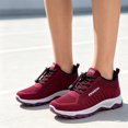 thumbnail image 3 of EKVAHL Women's Orthopedic Athletic Sneakers, Quick Lace Mesh Sport Shoes, Arch Support Outdoor Hiking Casual Trainers Red, 3 of 4