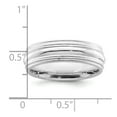thumbnail image 2 of Solid 925 Sterling Silver 6mm Comfort Fit Double Milgrain Size 4 Wedding Band Ring, 2 of 3