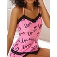 thumbnail image 4 of Sexyfree Women Cami Pajamas Set Lace Trim Sleepwear Sexy Pjs with Shorts Soft Nightwear, 4 of 5