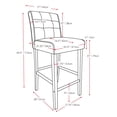 thumbnail image 4 of CorLiving Antonio Tweed-Like Fabric Upholstered Indoor Bar Height Barstool with Wood Frame - Sold Individually, 4 of 4