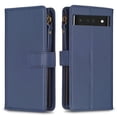 thumbnail image 2 of Compatible with Google Pixel 7 Pro Premium PU Leather Wallet Case with 9 Card Slots Zipper Pocket and Hand Strap, 2 of 5