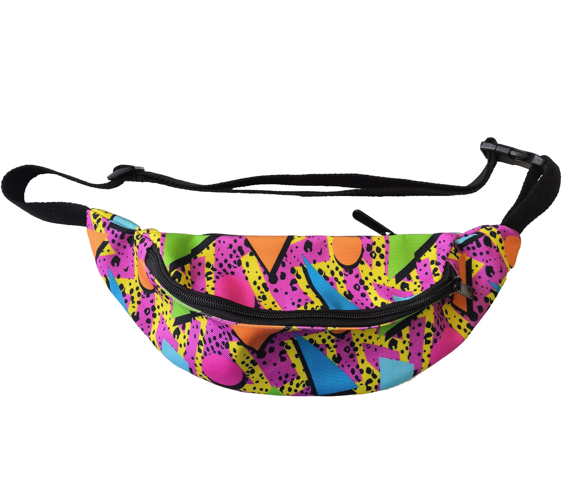 MIAIULIA 80s Neon Waist Fanny Pack for 80s Costumes,Festival Travel Party