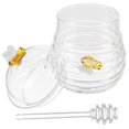 thumbnail image 4 of Large Glass Honey Jar Set with Dipper and Lid Honey Dispenser 2pcs, 4 of 8