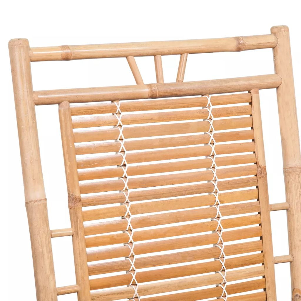 Kepooman Outdoor Patio Bamboo Rocking Chair for Porch Deck, Brown Kepooman Outdoor Patio Bamboo Rocking Chair for Porch Deck, Brown