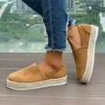 thumbnail image 5 of Women's Flat Comfortable Casual Shoes Solid Color Comfort Dress Shoes Casual Leather Loafers Flats Khaki 8.5, 5 of 7