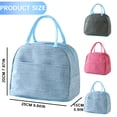 thumbnail image 2 of Handle Lunch Box, Water Resistant Thermal Cooler Bag, Zipper Food Carrier, Picnic Storage Bag, Lightweight Reusable Meal Storage Pouch, Compact Portable Storage Bag for Work Picnic Travel, 2 of 2
