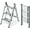Silver, variant on 2 Step Ladder, Lightweight Portable 2 Step Stool with Anti-Slip Wide Pedal, 330lbs Capacity Aluminum Ladder for Household,Office,Library(White)