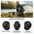 thumbnail image 3 of Garmin Instinct 3 45mm, AMOLED Display, Rugged Outdoor GPS Smartwatch, Metal-Reinforced Bezel, Built-In Flashlight, Up to 18 Days of Battery Life, Black, 3 of 7