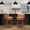 Brown, variant on iooHug 24" Swivel Bar Stools Set of 4, PU Leather Counter Height Bar Stools with Wood Legs and Footrest, Upholstered Bar Chairs for Kitchen Island, Dining Room, Brown