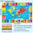 thumbnail image 4 of World Map ABC Kid Rug for Playroom 78.7"×59" Geography Classroom Play Rug Educational Baby Playmat Alphabet Rug for Primary School Fluffy Ployester Non-Slip Preschool Rug for Nursery Room, 4 of 10