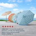 thumbnail image 5 of BrylaneHome Outdoor Tilt-And-Crank Umbrella With 8 Sturdy Steel Ribs Heavy Duty Fade-Resistant Tilting Shade Patio Garden Backyard Décor Pool Home, 5 of 6
