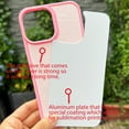 thumbnail image 4 of 5 Packs Sublimation Blank Phone Case Covers Compatible with iPhone 13 Pro Max, 6.7" 2D Blanks Dye Phone Case With Aluminum Inserts Personalized Printable Sub Phone Cover Blanks Soft Rubber Pink, 4 of 7