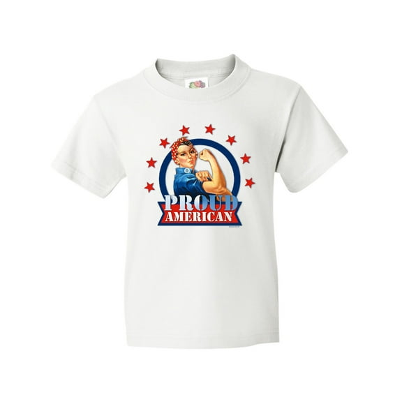 Inktastic Rosie Riveter Proud American Youth T-Shirt