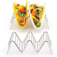 thumbnail image 3 of Juego de soportes para tacos de 2 soportes apilables de acero inoxidable de primera calidad, cada estante tiene capacidad para 2 o 3 tacos duros o blandos, cinco estilos disponibles por 2lbDepot XianweiShao 1327537054283, 3 of 4