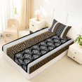 thumbnail image 4 of Erosebridal Abstract Zebra Print Polka Dots Twin Sheet Sets 3pcs For Teens,Boys Girls Hippie Flower Damask Bedding,Black Brown, 4 of 5