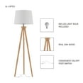 thumbnail image 5 of Lavish Home Tripod Floor Lamp – LED Standing Light with Oak Wood Base, 5 of 8