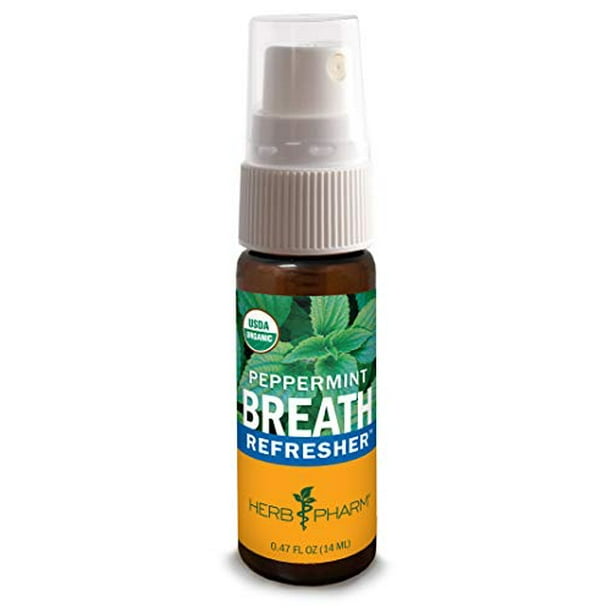 Herb Pharm Breath Refresher Spray Peppermint 0.47 fl. oz. Formerly
