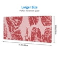 thumbnail image 3 of Pofeuu Red Meat Print Desk Mat for Keyboard and Mouse，Computer Desk Matt for Desktop，Large Mouse Pad for Desk，Desk Pads on Top of Desks 12x31.5in, 3 of 8