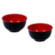 thumbnail image 3 of EeaseMX 2 cuencos de melamina negros y rojos de imitación de porcelana para sopa de arroz, vajilla para restaurante y hogar (14 cm), 3 of 8