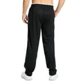 thumbnail image 3 of Tyhengta Mens Pants Athletic Open Bottom Running Pants Mesh Mens Sweatpants with Pockets Black/White S, 3 of 9