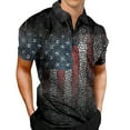 thumbnail image 2 of Akiihool Mens Summer Polos Short Sleeve Mens Golf Shirt Moisture Wicking Print Performance Polo Shirts for Men (Black,L), 2 of 3