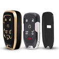 thumbnail image 5 of Key Fob Cover Compatible with Fit for Chevrolet Chevy Silverado GMC Sierra 1500 2500HD 3500HD Terrain Acadia Yukon 2019 2020 2021 360 Degree Protector 3 4 5 6 Button Smart Key Case Holder Protector, 5 of 6