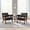 Dark Gray Fabric, variant on Modway Lyra Upholstered Modern Heathered Fabric Armchair in Azure (Set of 2)