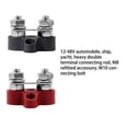 thumbnail image 2 of Xingzhi 5/16 Terminal Block Studs M8 48V Positive RV Junction Blocks Rustproof Insulated Dual Power Distribution Stud Connecting Rod Black, 2 of 6