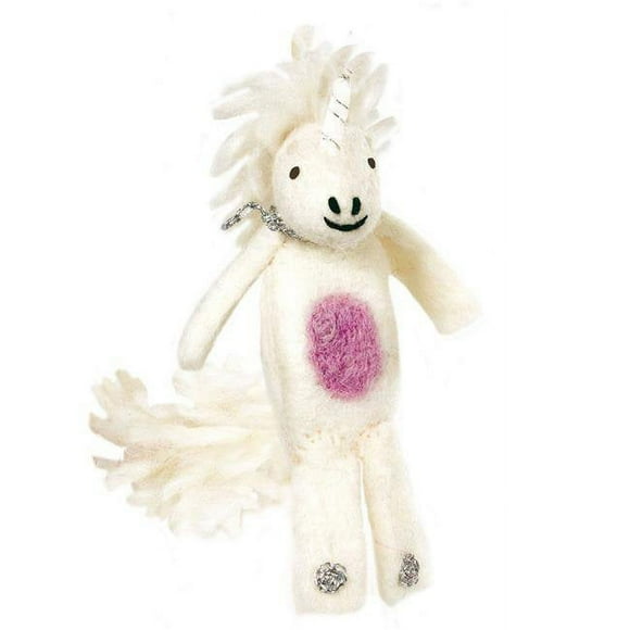 Wild Woolies DZI482051000-219054 Handmade & Fair Trade Woolie Finger Puppet - Unicorn
