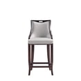 thumbnail image 5 of Manhattan Comfort Emperor 27" Faux Leather Counter Stool in Gray (Set of 3), 5 of 10